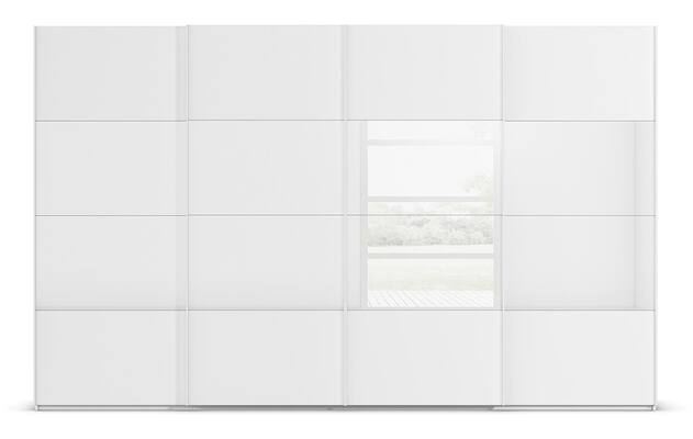 Goossens kledingkast finca combi glans mat glas wit hoogwaardig meubelplaat - 8244417-{merk}-finca-combi-sts-wit-schuifdeuren-01